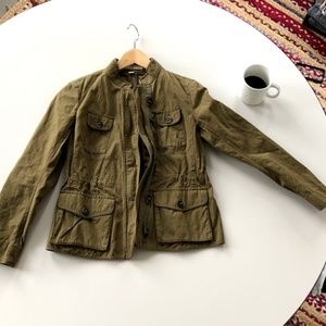 Ann Taylor Olive Bomber Jacket